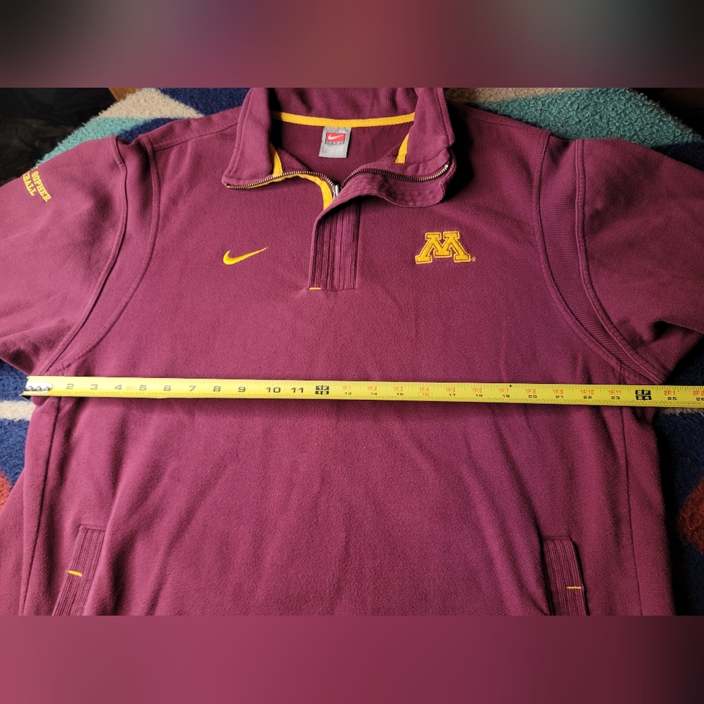 Nike Team Minnesota Golden Gophers Sweatshirt Mens XL 1/4 Zip NCAA - Picture 7 of 8